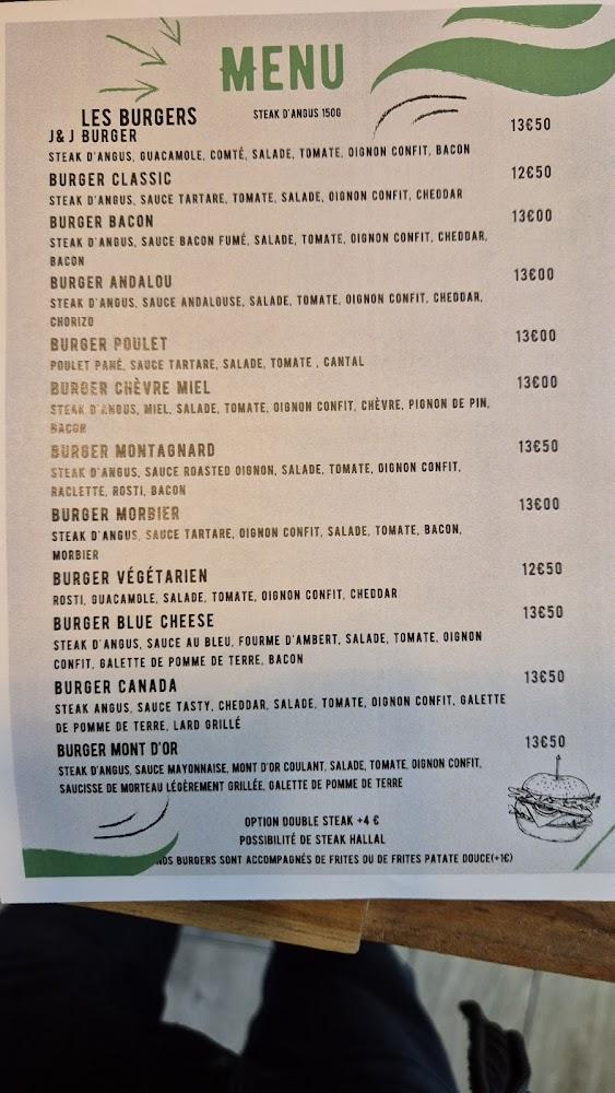 J&J Burger - Menu Image 1